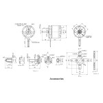 Sunnysky 2814 X2814 900kv Kv1100 Kv1250 3-5s Brushless Motor for Believer Uav 1960mm Rc Airplane Helicopter Fixed-wing